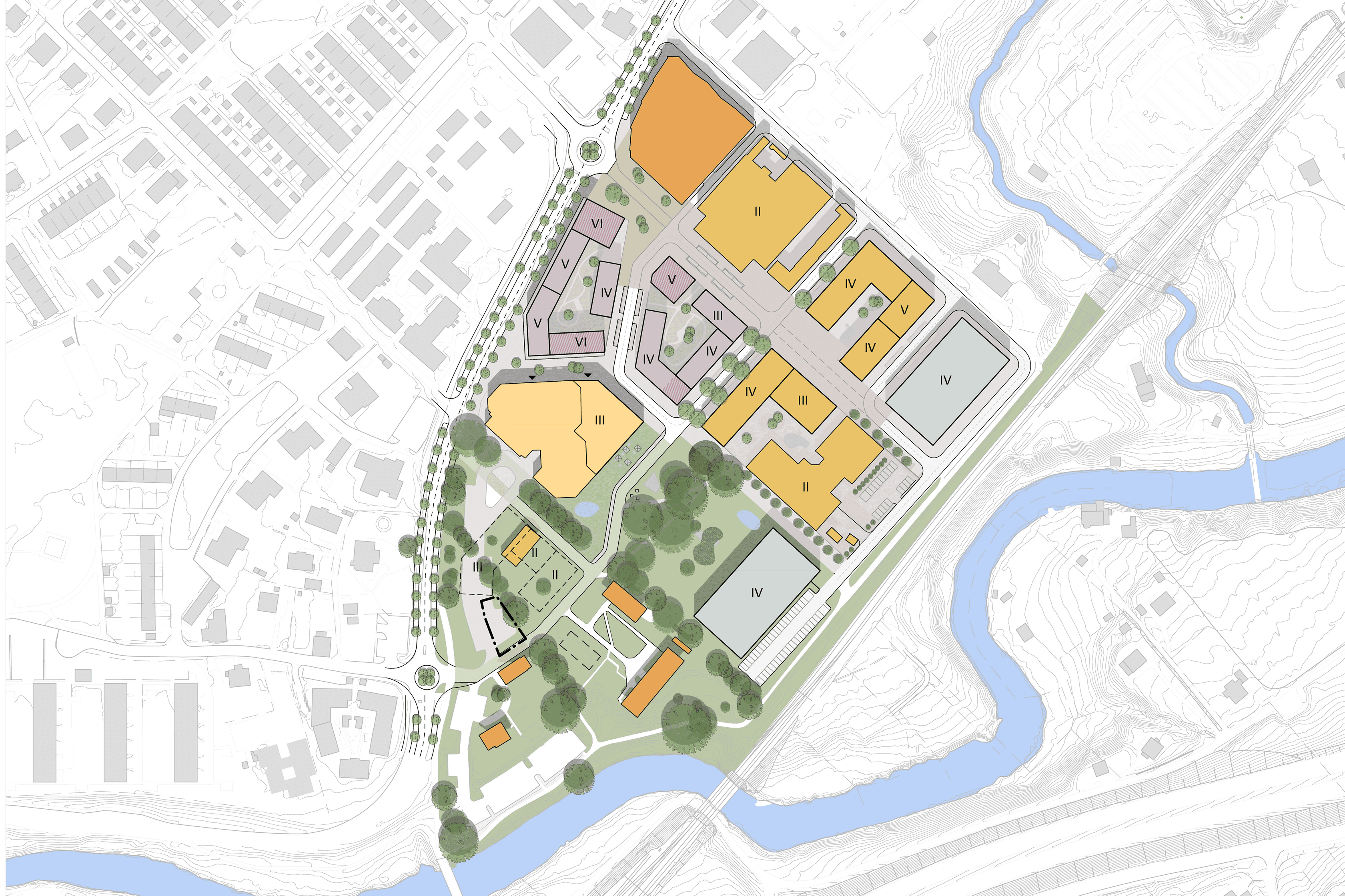 220523 Strukturplan för ny stadsdel och skolområde i Dergården.png